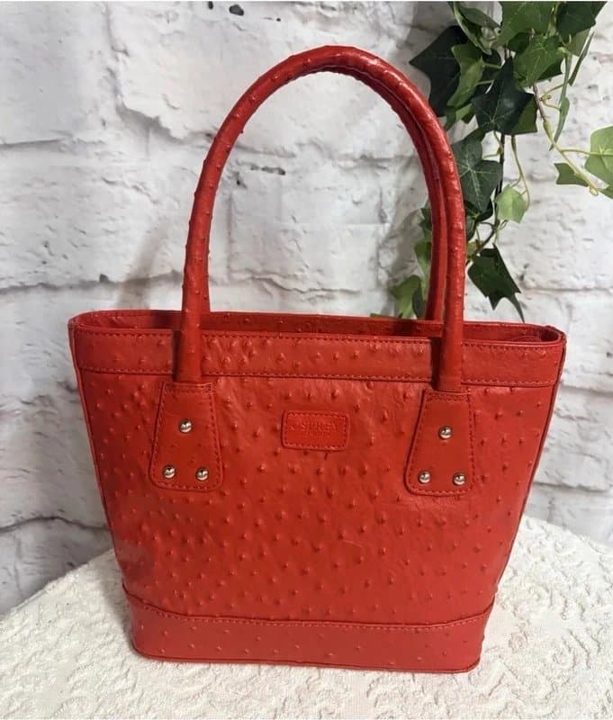 Osprey Osprey London Medium Leather Grab/Handbag, Red
