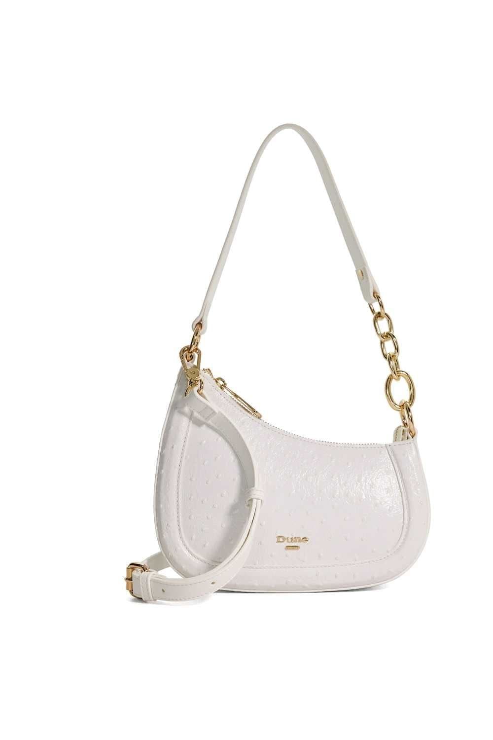 Dune London Dune London White Leather Shoulder Bag