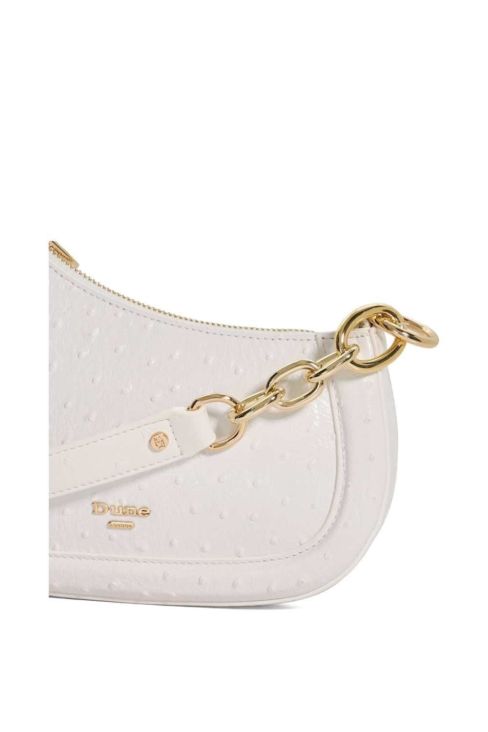 Dune London Dune London Women's 'Direction' Leather Shoulder Bag in White - 4