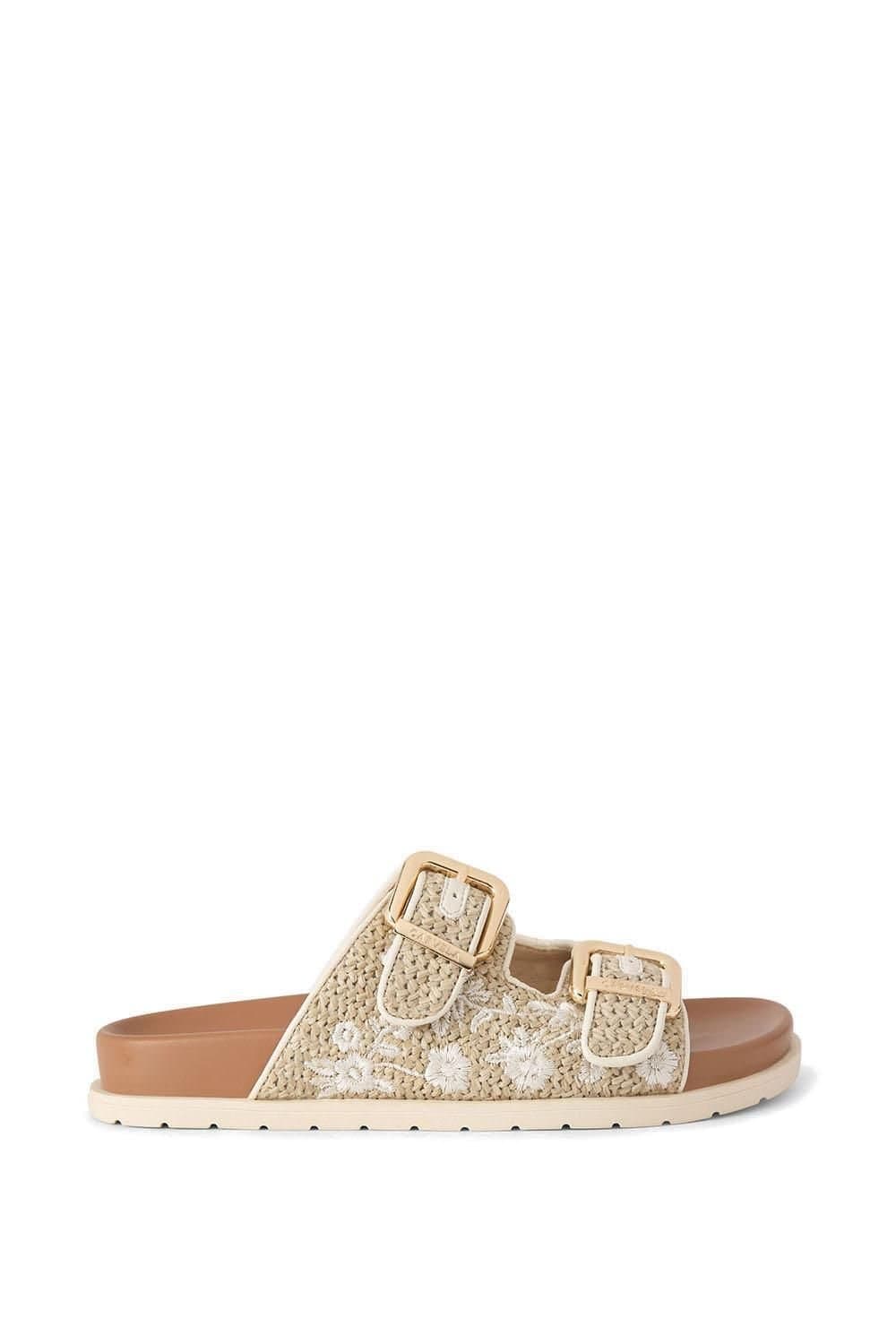 Carvela Carvela Women's 'Selena' Fabric Sandals in Beige