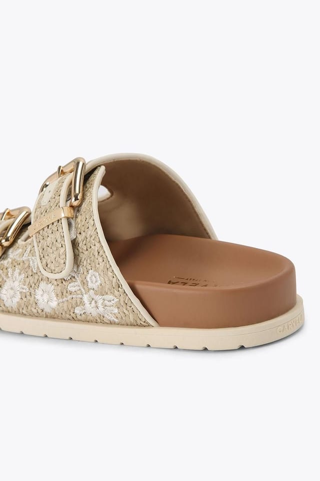 Carvela Carvela Women's 'Selena' Fabric Sandals in Beige - 3