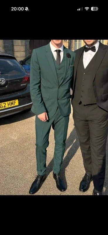 ASOS Dark green 3p suit