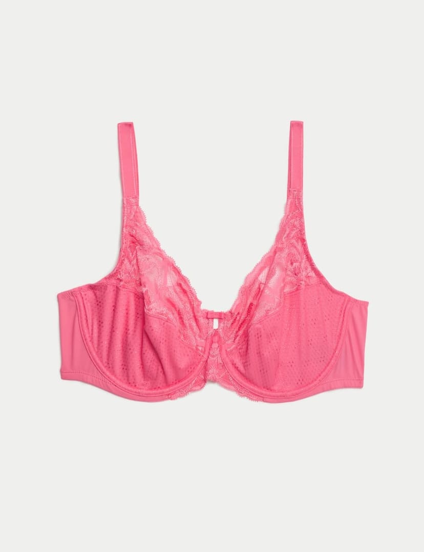 Marks & Spencer M&S Wild Blooms Wired Full Cup Bra F-J Watermelon - 1