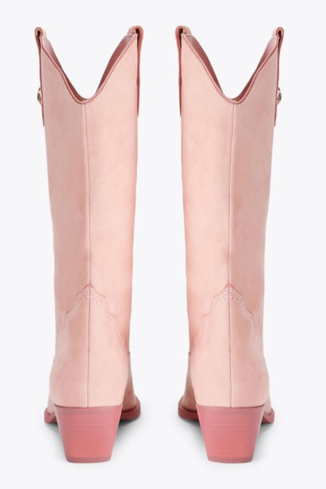 Kurt Geiger London Kurt Geiger London Women's 'Kc Kiss Cowboy Boot' Suede Boots in Pale Pink - 3