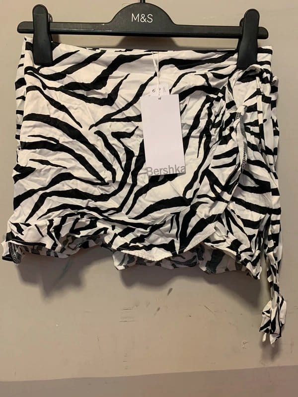 Bershka Zebra Print Mini Skirt Size S