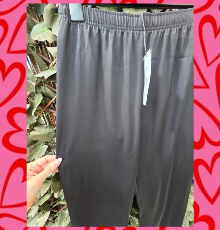 River Island Black Satin Floaty Trousers River Island uk 22 brand new with tags Christmas party dressy - 1