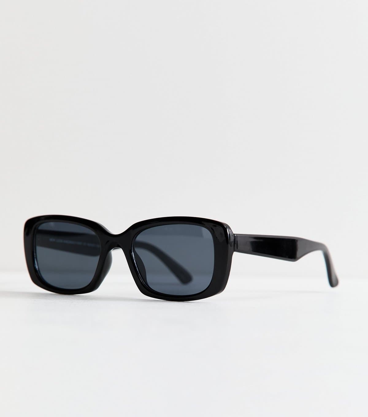 New Look Black Oversized Rectangle Frame Sunglasses New Look