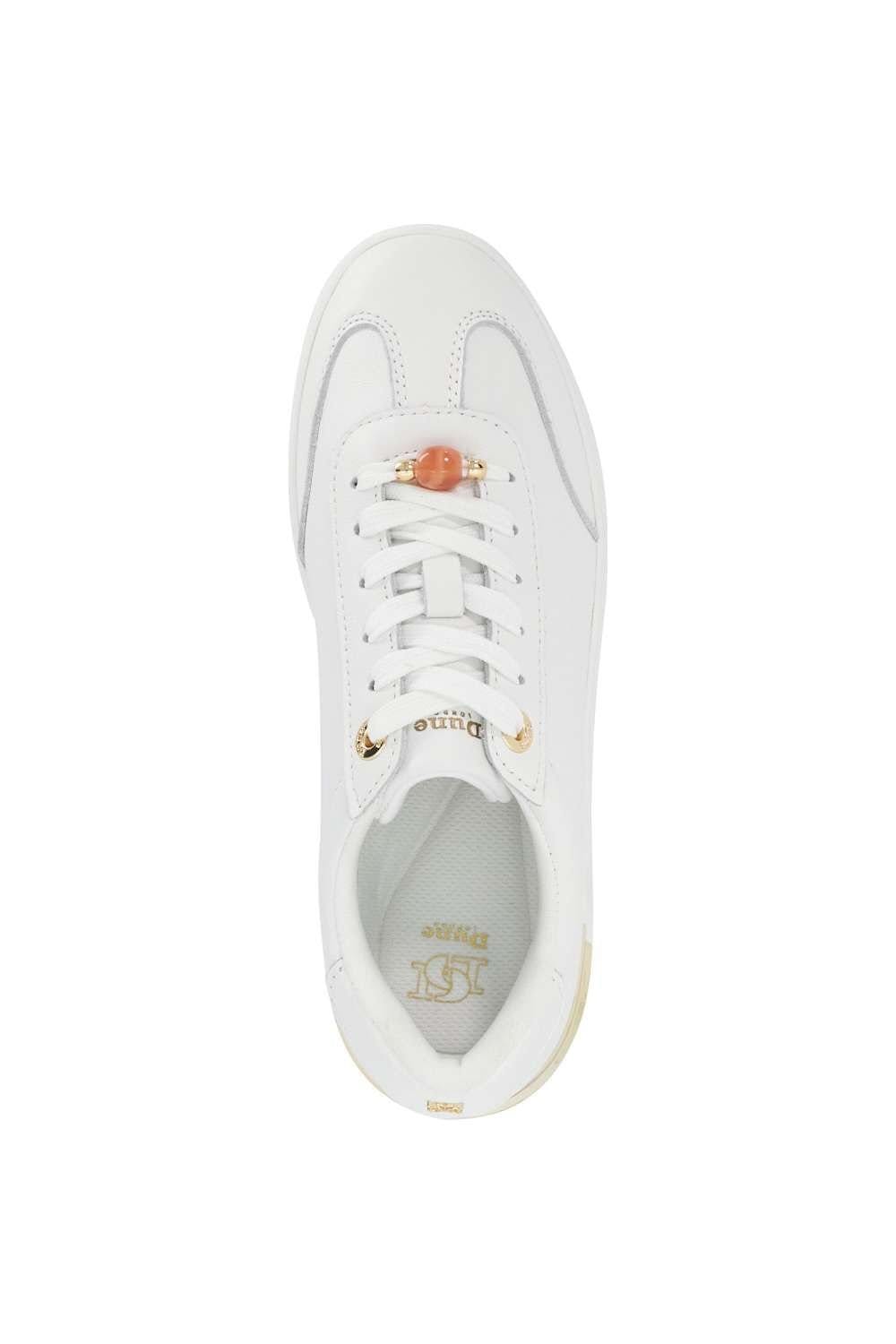 Dune London Dune London Women's 'Elasa' Leather Trainers in White - 4