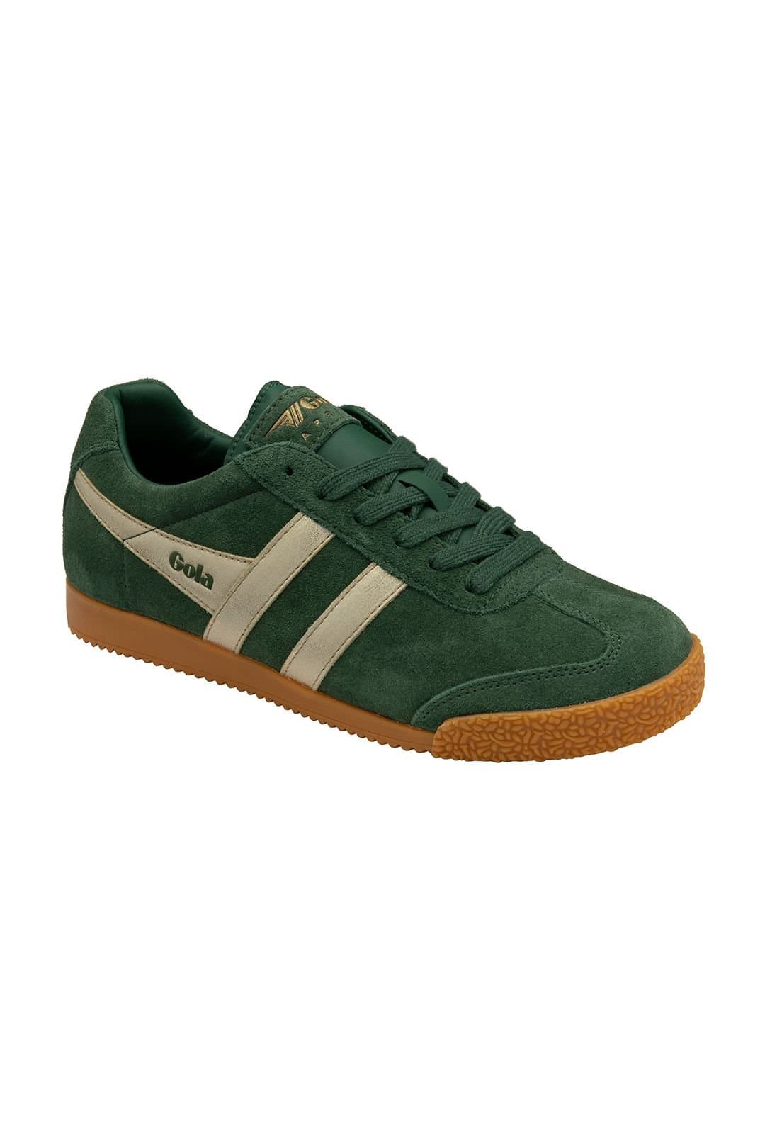 Gola Classics Gola Classics Women's 'Harrier Mirror' Suede Lace-Up Trainers in Green