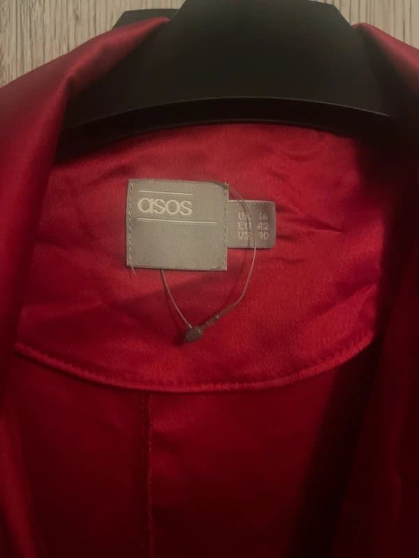 ASOS Red satin blazer style dress