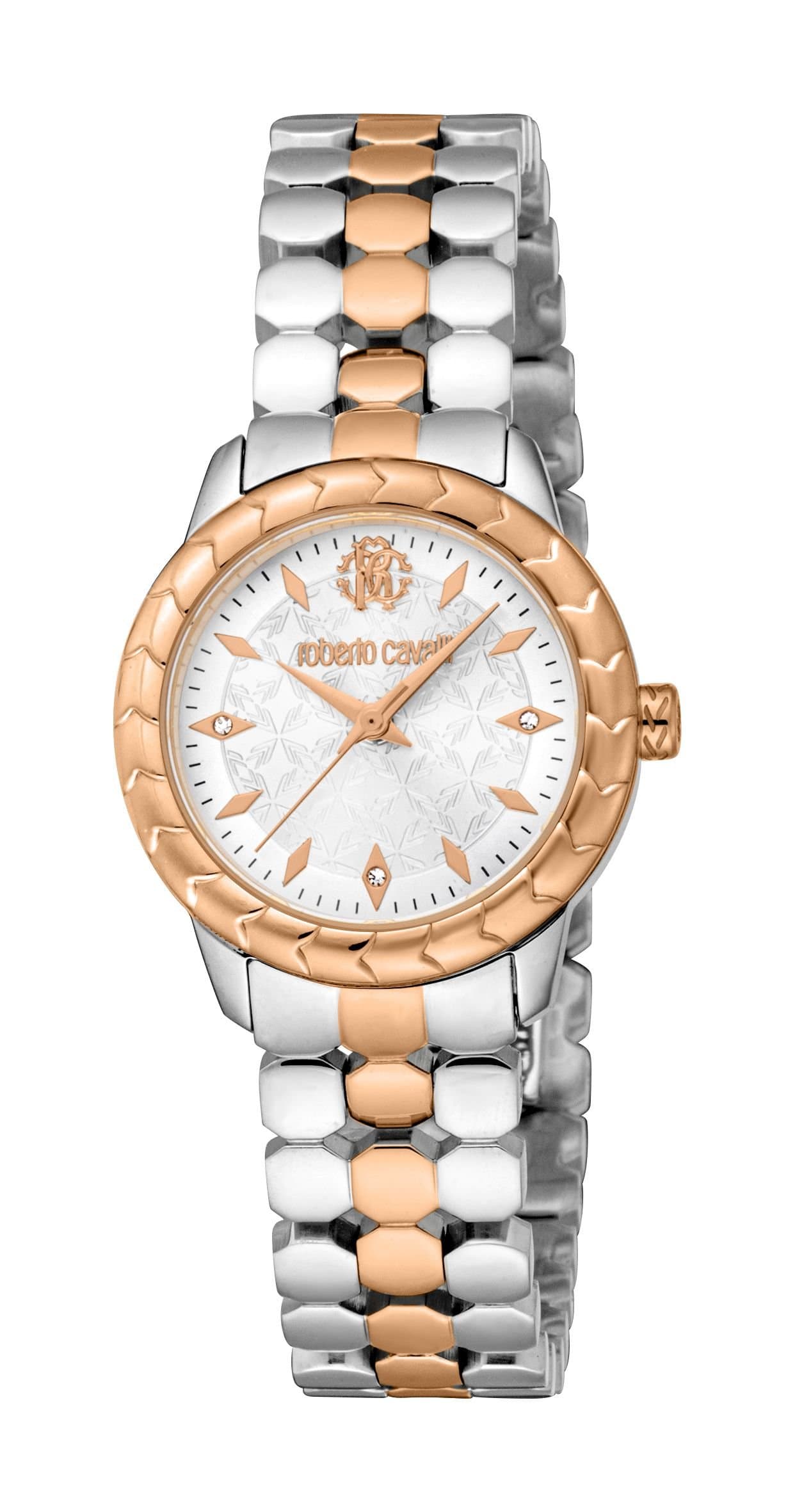 Roberto Cavalli Roberto Cavalli Women's Women Stainless Steel Two Tone Silver & Rose Gold Color Watch