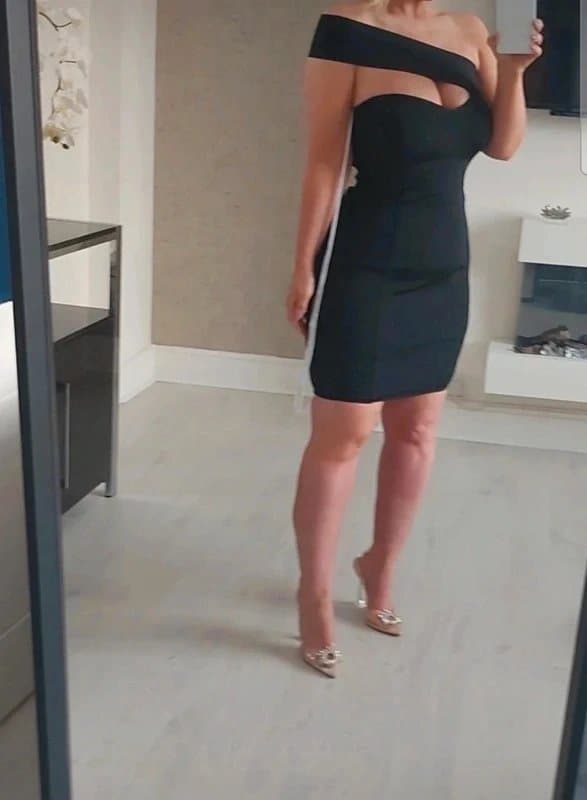 Missguided Missguided new womens black bandage cut out bandeau dress 12 party lbd festive xmas wear