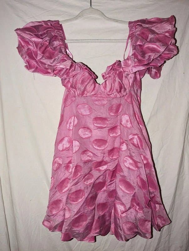 ASOS Stunning brand new with tags pink ruffle puffball asos design dress