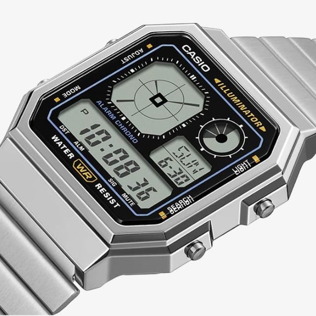 Casio Casio Men's A130WE-1AEF Collection 41mm Quartz Watch in Silver - 3