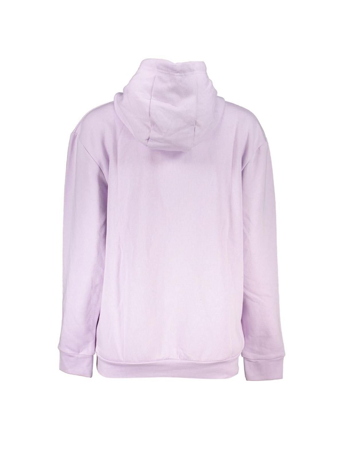 Cavalli Class Cavalli Class Women's Hooded Fleece Sweatshirt with Logo Print in Purple - 2