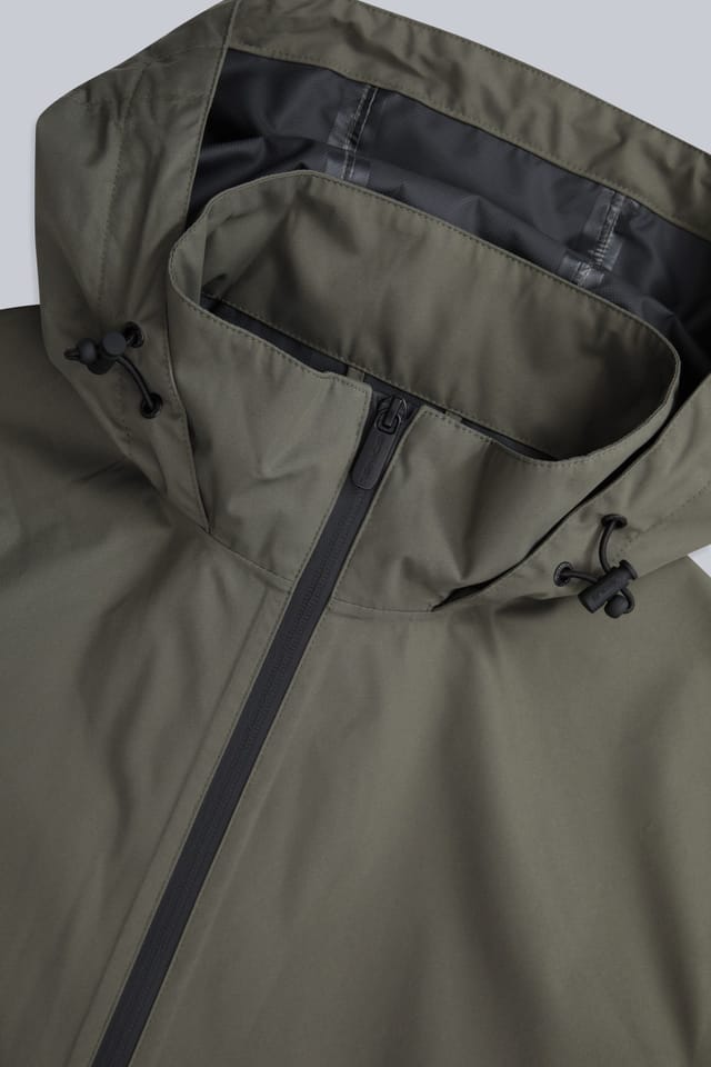 Animal Animal Men's 'Pace' Waterproof Adjustable Hood Outdoors Packable Jacket in Khaki - 3