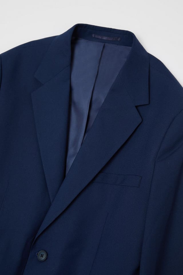 Burton Burton Men's Royal Blue Textured Slim Fit Suit Jacket - 2