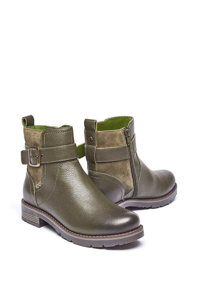 Moshulu Moshulu Women's 'Ria' Dual Fit Chelsea Boot in Olive - 2