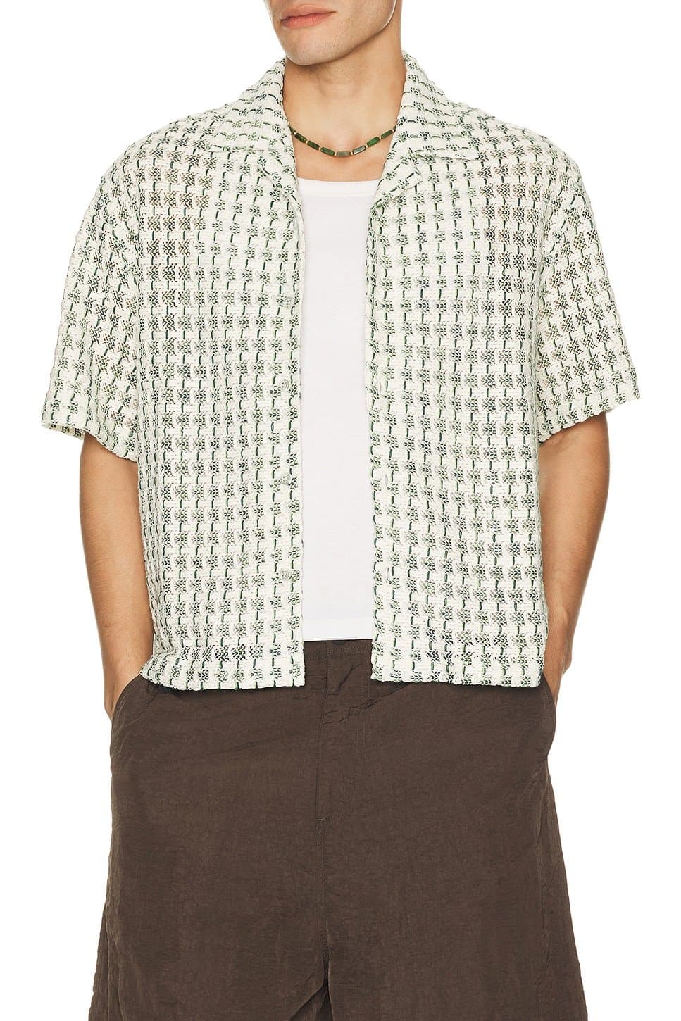 revolve Freddie Crochet Cuban Collar Boxy Shirt