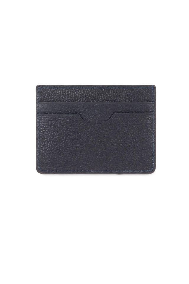 Jones Bootmaker Jones Bootmaker Men's Leather Card Holder in Navy - 3