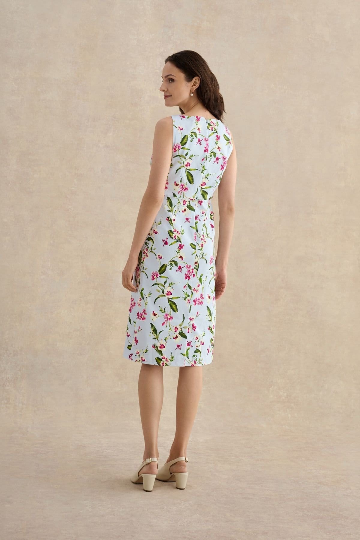 Hobbs London Hobbs London Women's Freda Floral Midi Dress in Pale Blue - 4
