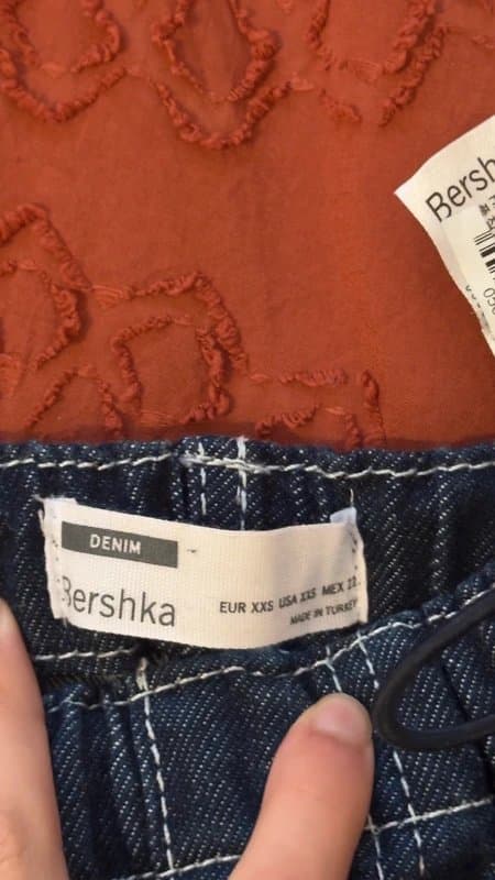Bershka Navy Blue Denim Jeans