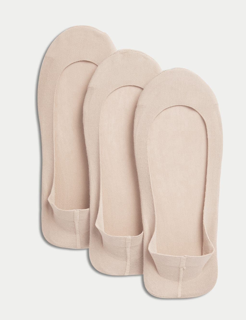 Marks & Spencer M&S 3pk Cotton Rich Low Cut Footsies Opaline