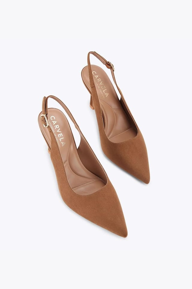 Carvela Carvela Women's 'Corletta Sling Court' Fabric Heels in Taupe - 2
