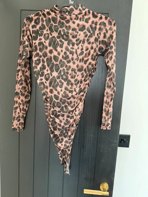 ASOS Leopard mesh bodysuit
