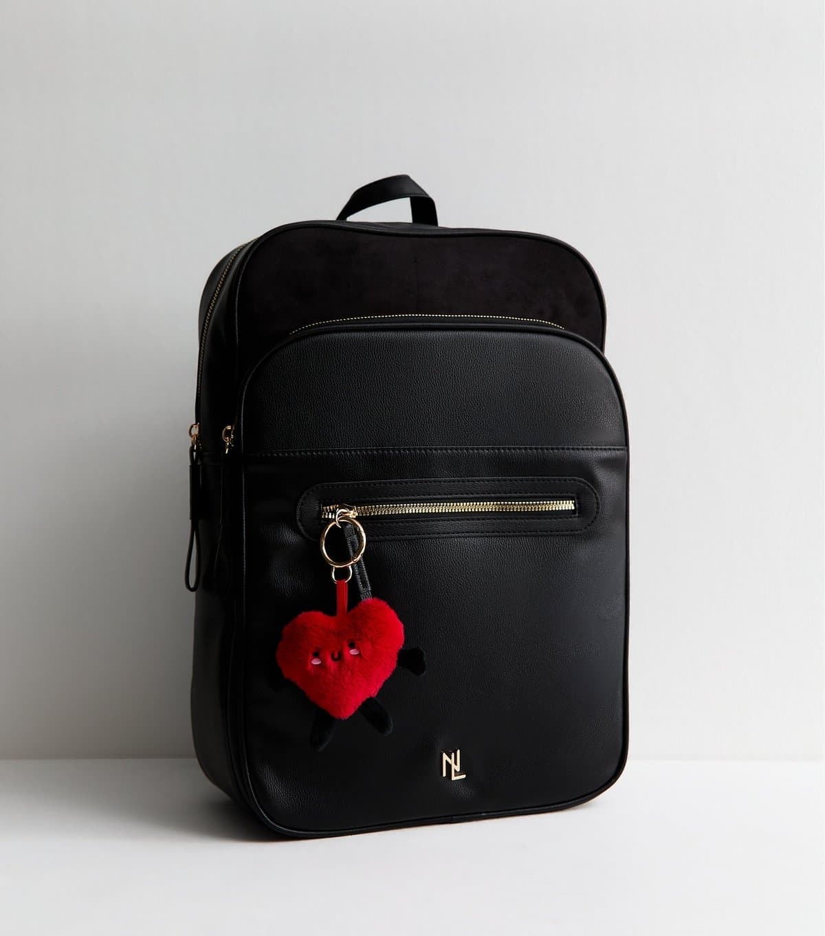 New Look Bright Red Heart Plush Bag Charm New Look