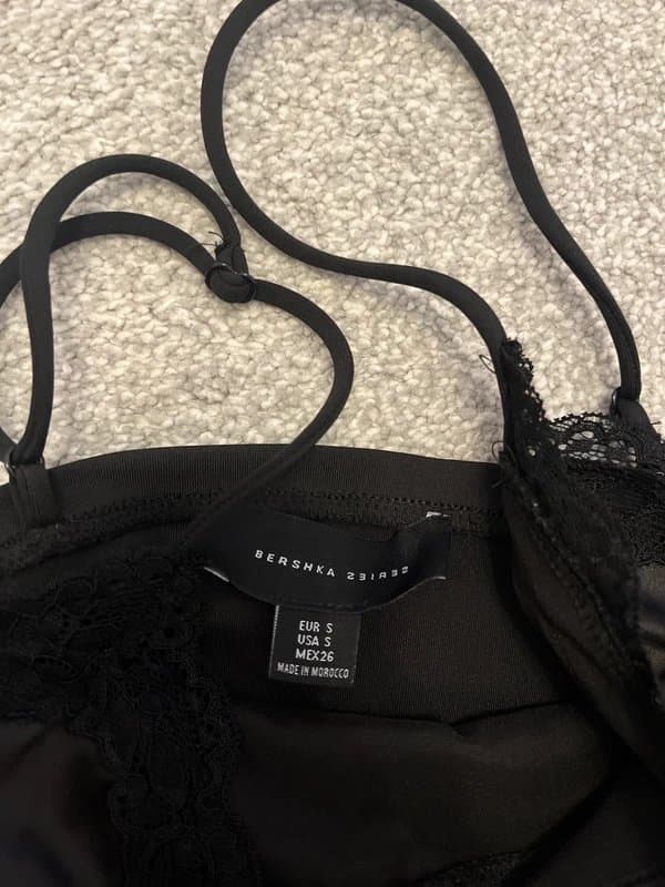 Bershka Black satin top