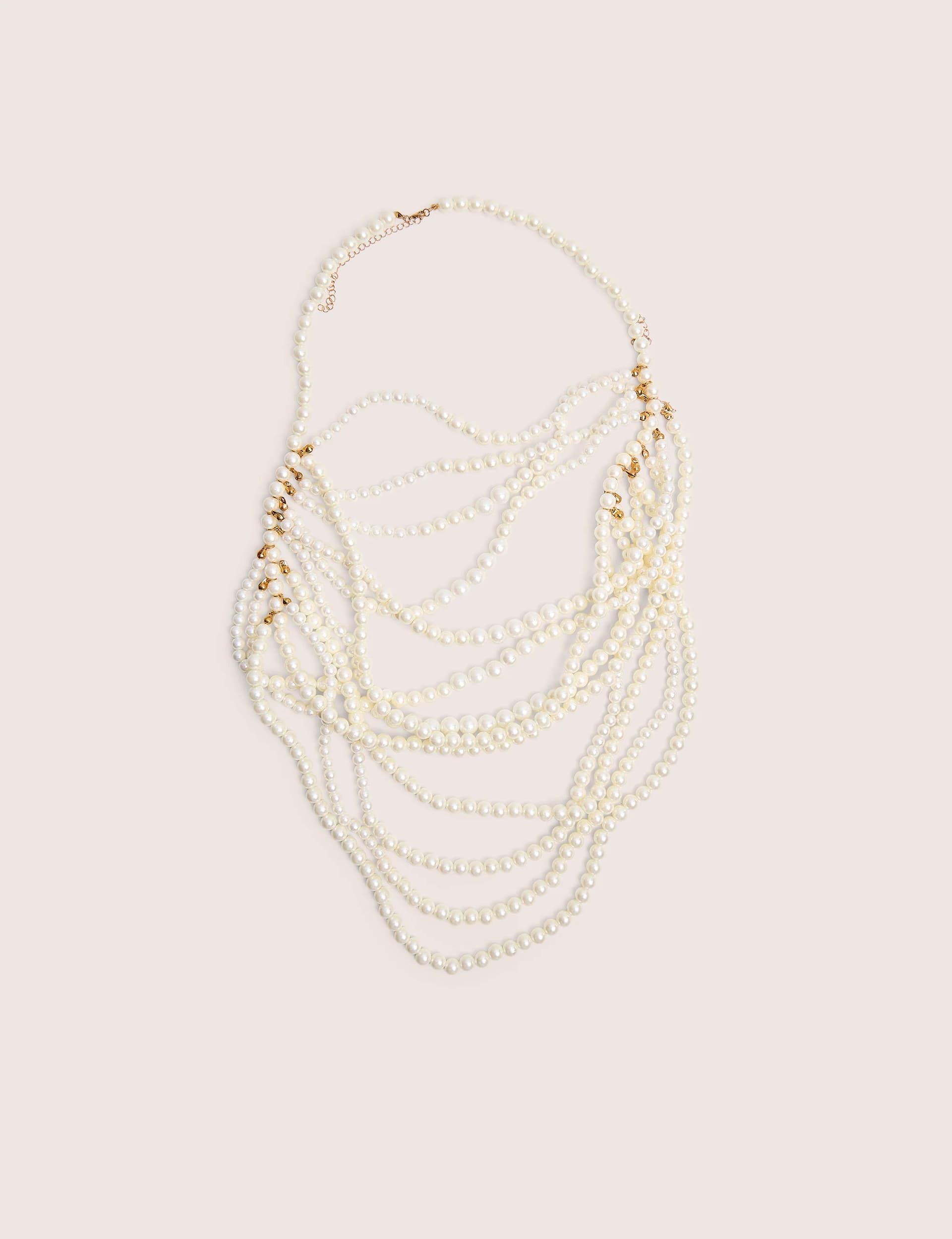 Public Desire Public Desire UK Layered Pearl Necklace & Body Chain