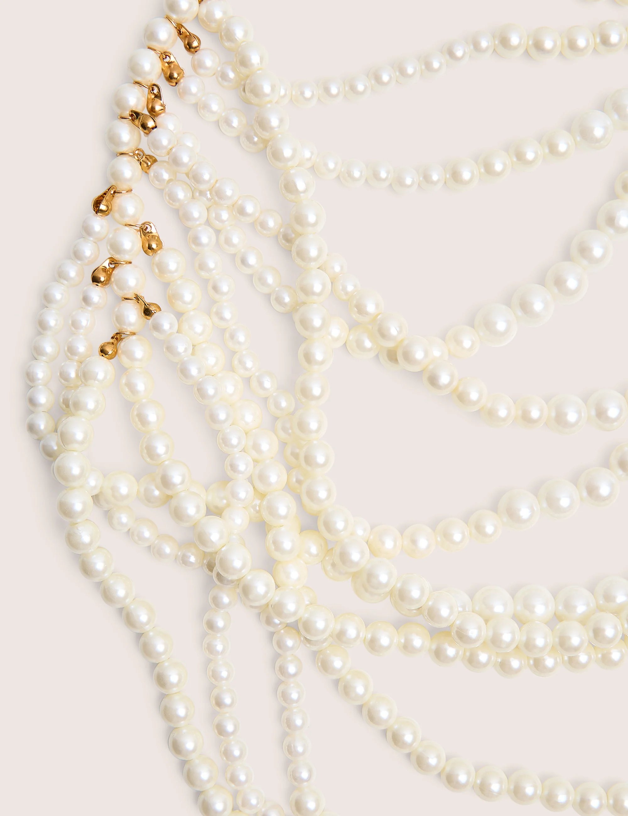 Public Desire Layered Pearl Necklace & Body Chain White - 2