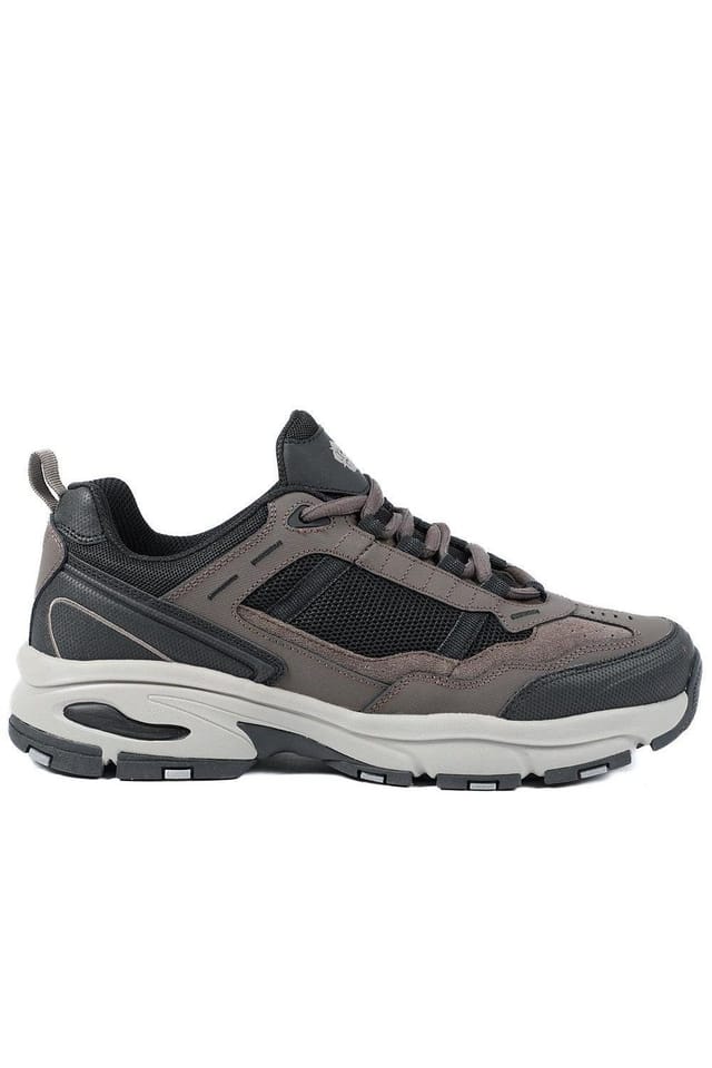 Pavers Pavers Men's Extra Wide Leather Memory Foam Lace Up Trainers in Brown - 2