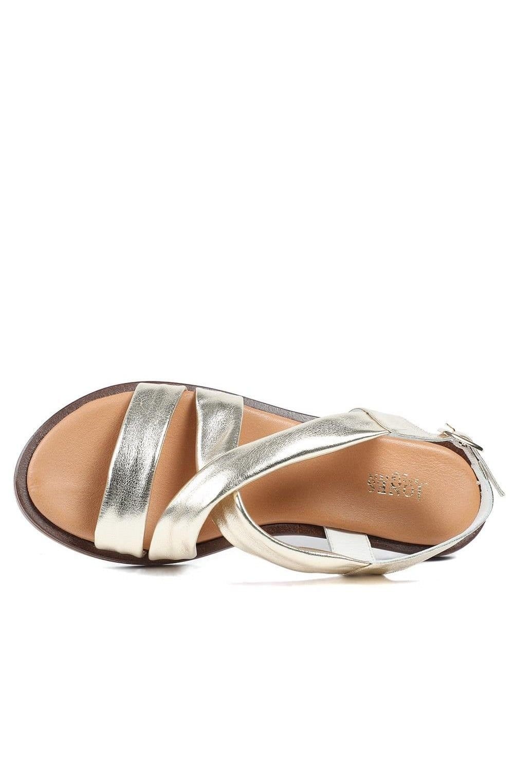 Jones Bootmaker Jones Bootmaker Women's Hali Leather Sandals in Gold - 4