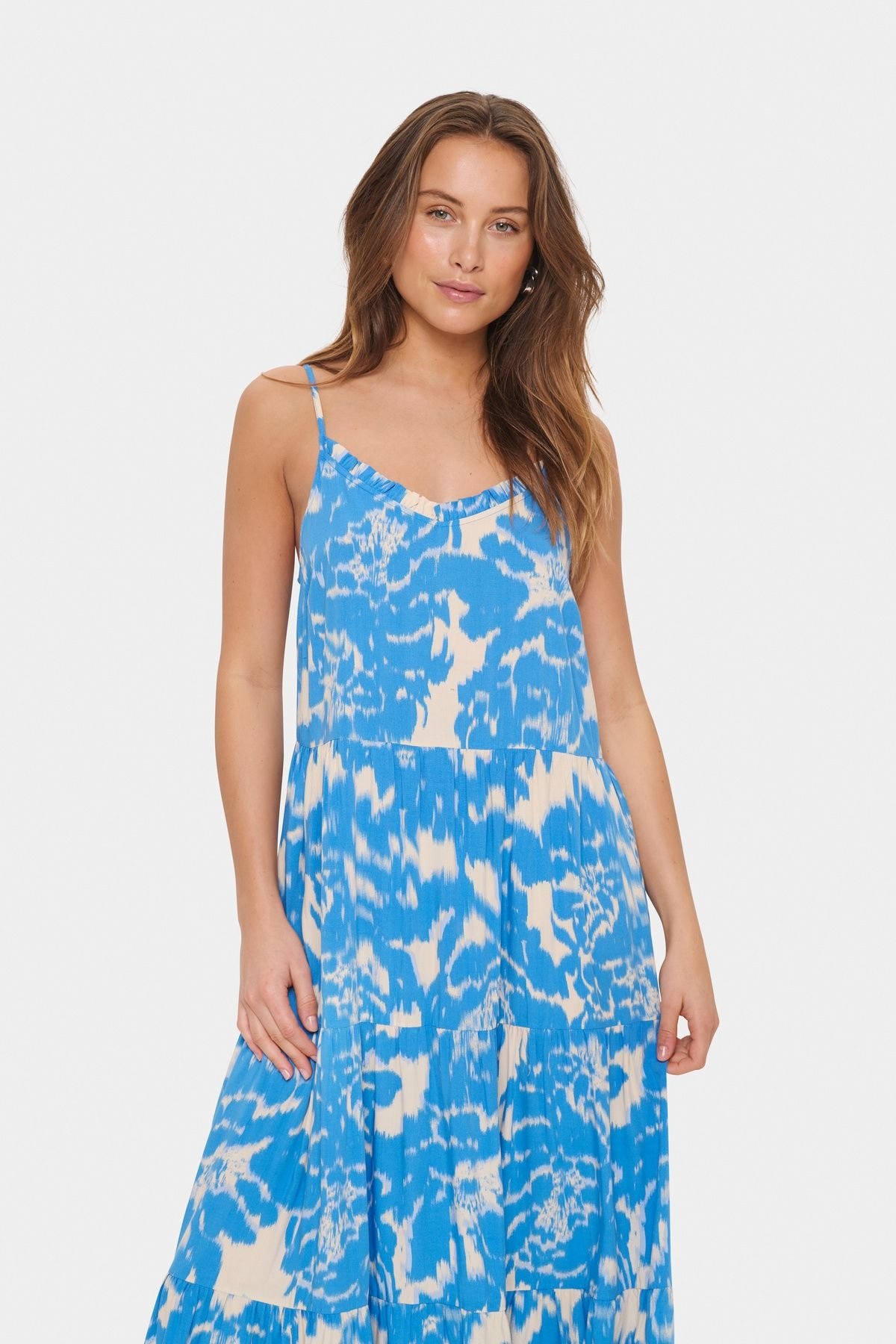 Saint Tropez Saint Tropez Women's Eda Spaghetti Straps A-line Midi Dress in Baby Blue - 3