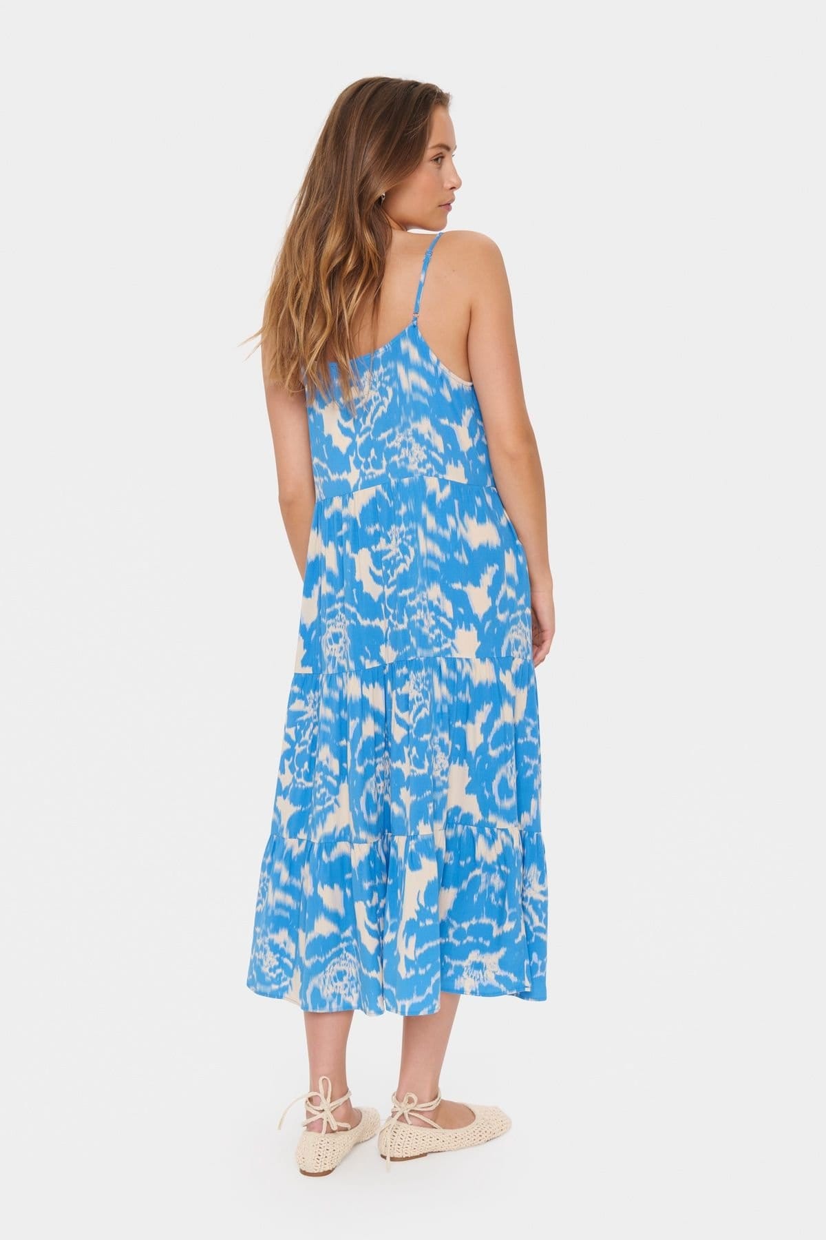 Saint Tropez Saint Tropez Women's Eda Spaghetti Straps A-line Midi Dress in Baby Blue - 4