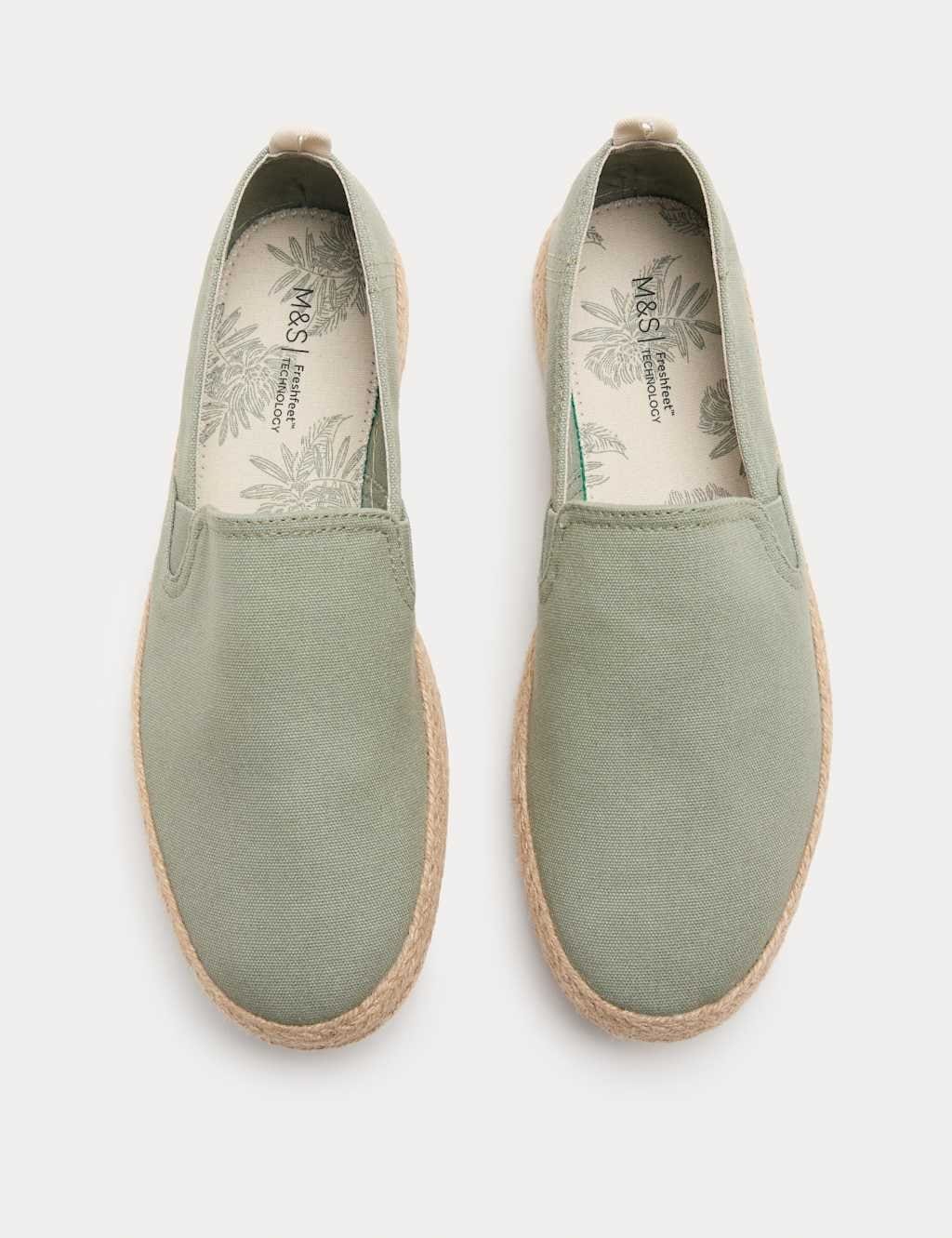 Marks & Spencer M&S Canvas Espadrilles Green - 1