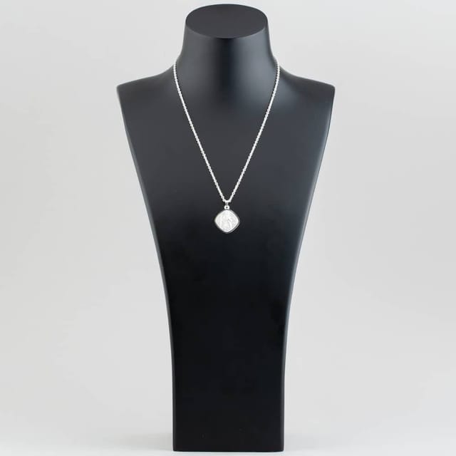 T.H.Baker T.H.Baker Women's Sterling Silver St Christopher Square Necklace P30-8020-SC1318 - 3