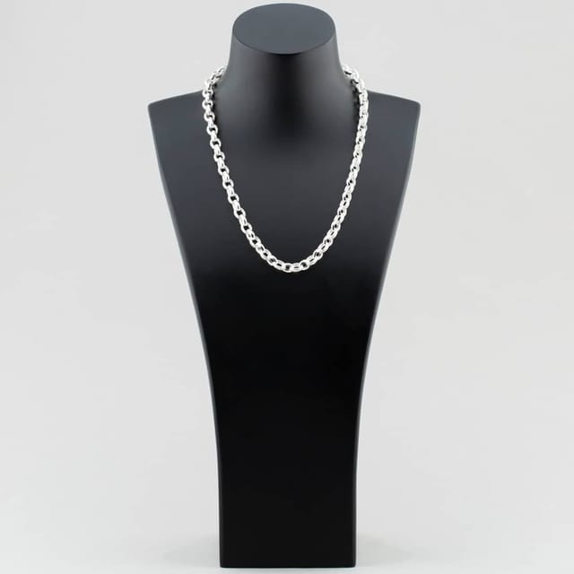 T.H.Baker T.H.Baker Women's Sterling Silver 20 Inch Heavy Patterned Oval Belcher Chain HLOB-820-AG-20 - 2
