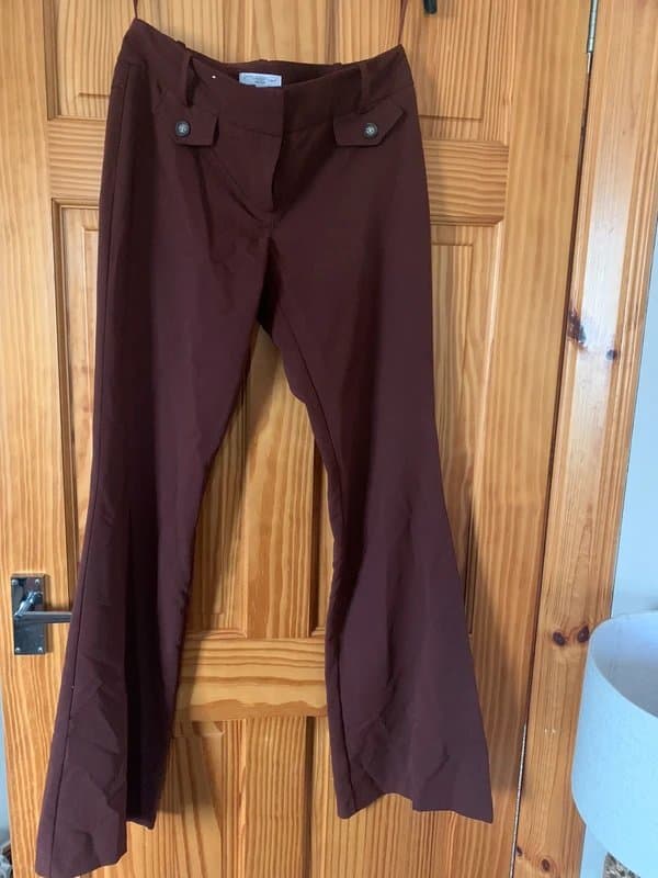 New Look New look brown flared trousers