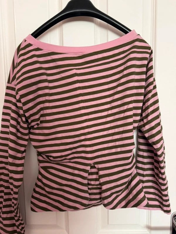 ASOS Rose & Green Striped Long Sleeve T-Shirt