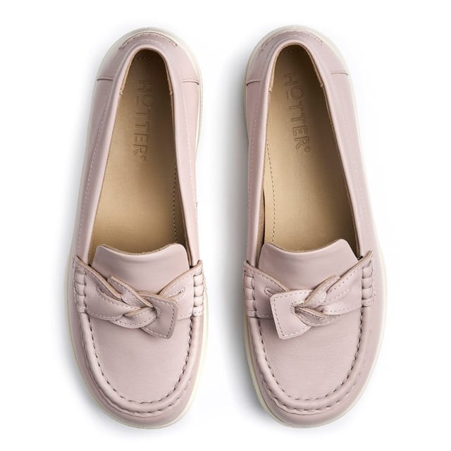 Hotter Hotter Women's Wide Fit 'Cabana' Loafers in Light Sand - 3