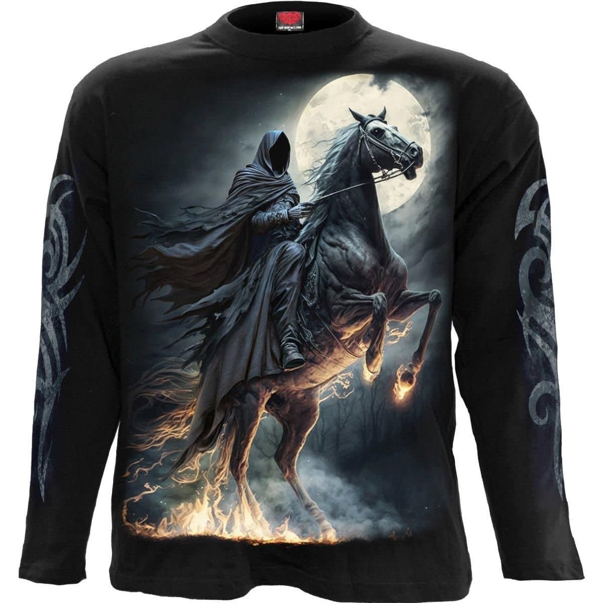 Spiral Spiral Men's SHADOW RIDER - Longsleeve T-Shirt Black