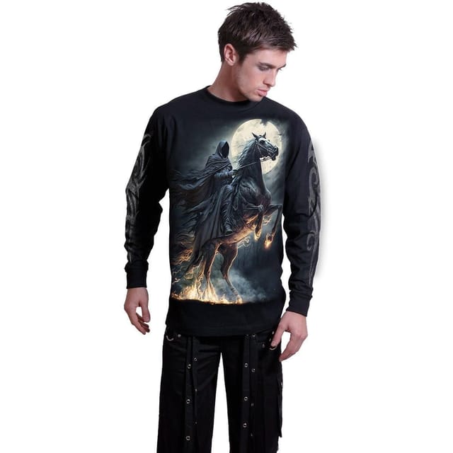 Spiral Spiral Men's SHADOW RIDER - Longsleeve T-Shirt Black - 3