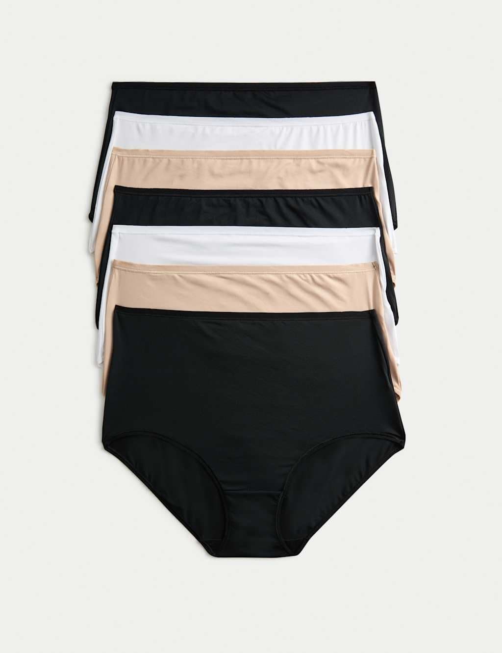 Marks & Spencer M&S 7 Pack Microfibre Full Briefs Black Mix