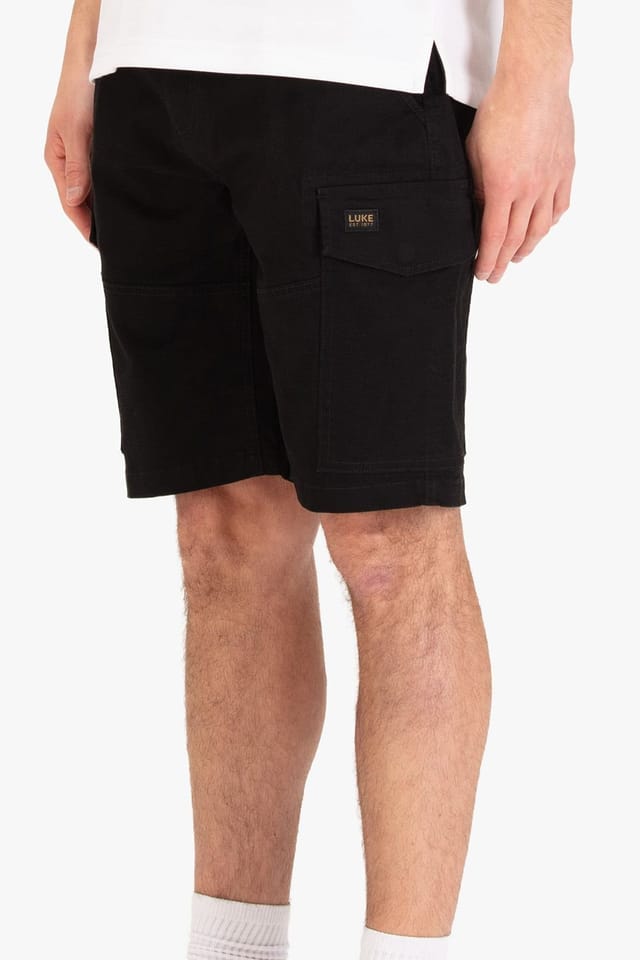Luke 1977 Luke 1977 Men's Suez Cargo Shorts in Black - 3