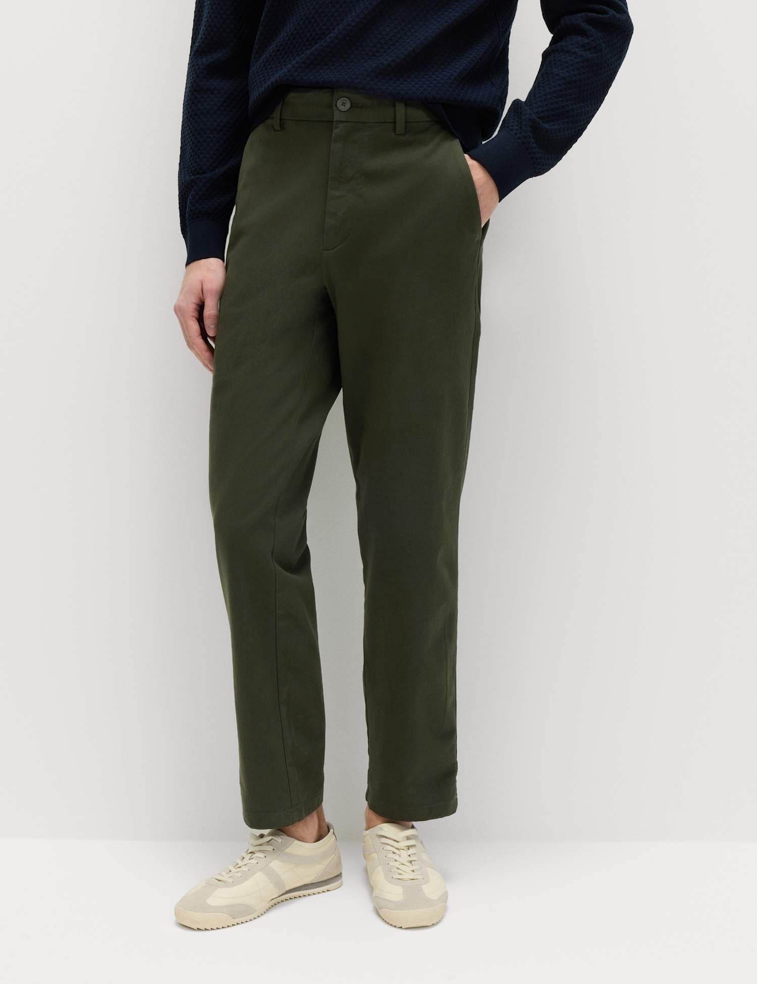 Marks & Spencer M&S The Ultimate Regular Fit Chinos Dark Khaki