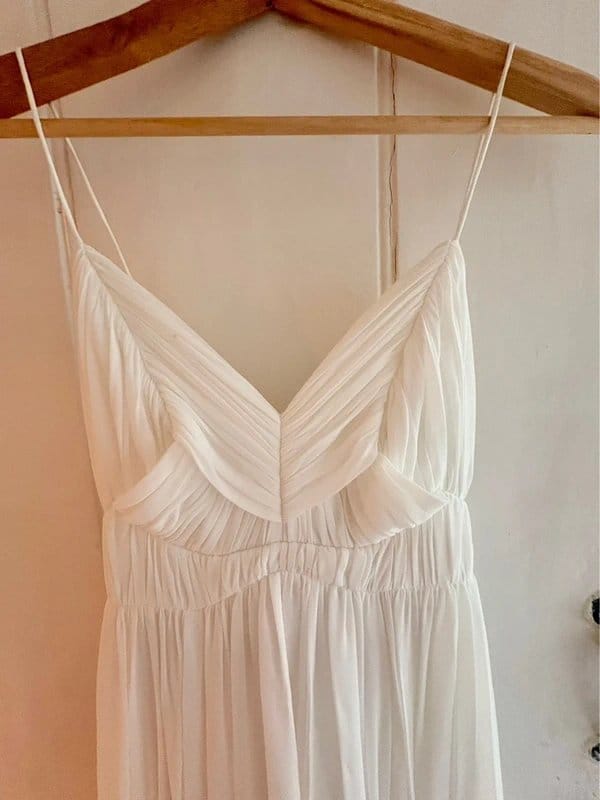 ASOS White Ruched Bodice Wedding Dress