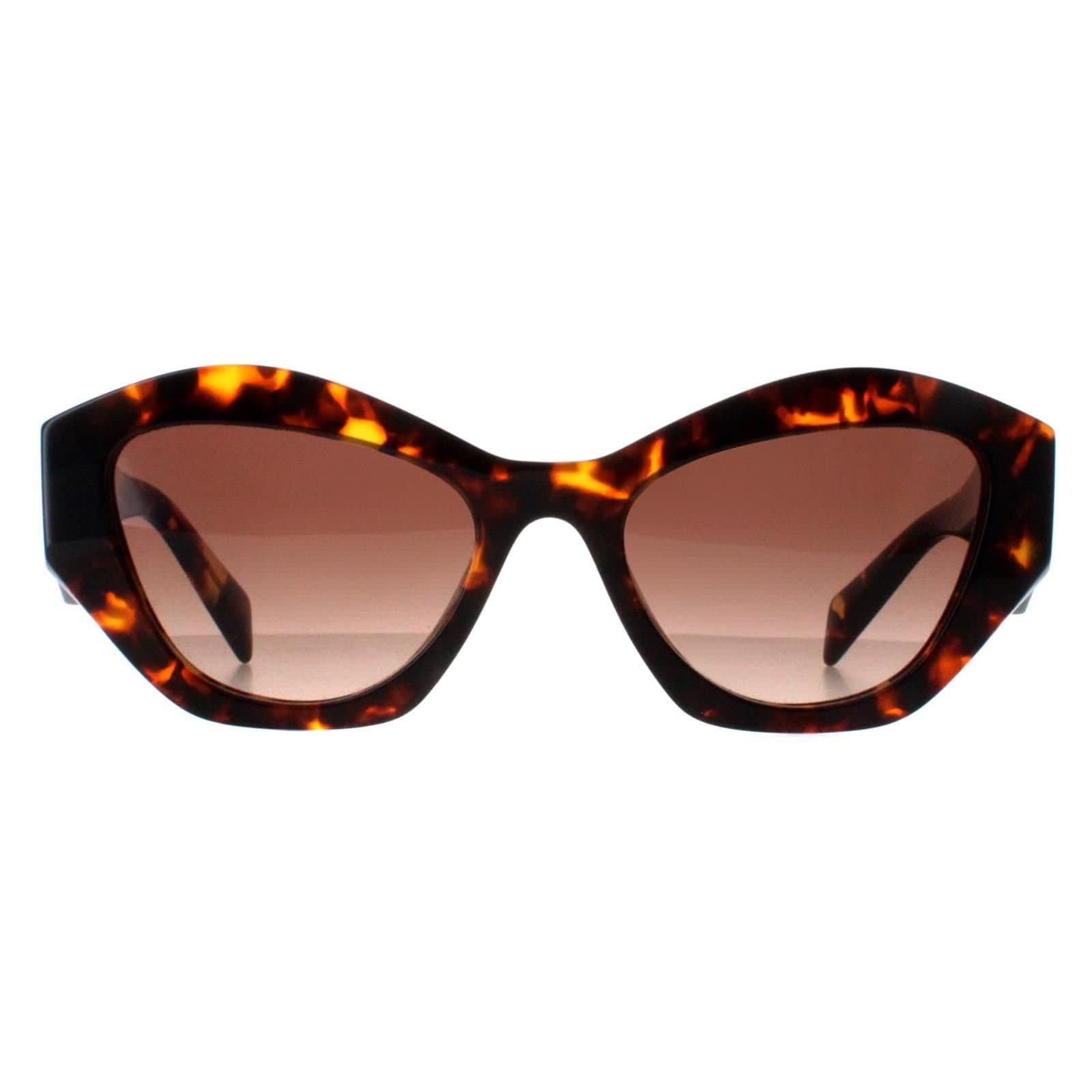 Prada Prada Women's Rectangle Honey Havana Brown Gradient PR07YS